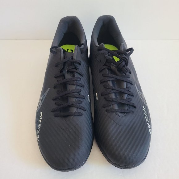 NEW Nike Zoom Vapor 15 Academy IC Soccer Shoes DJ5633-001 Size 10 Black